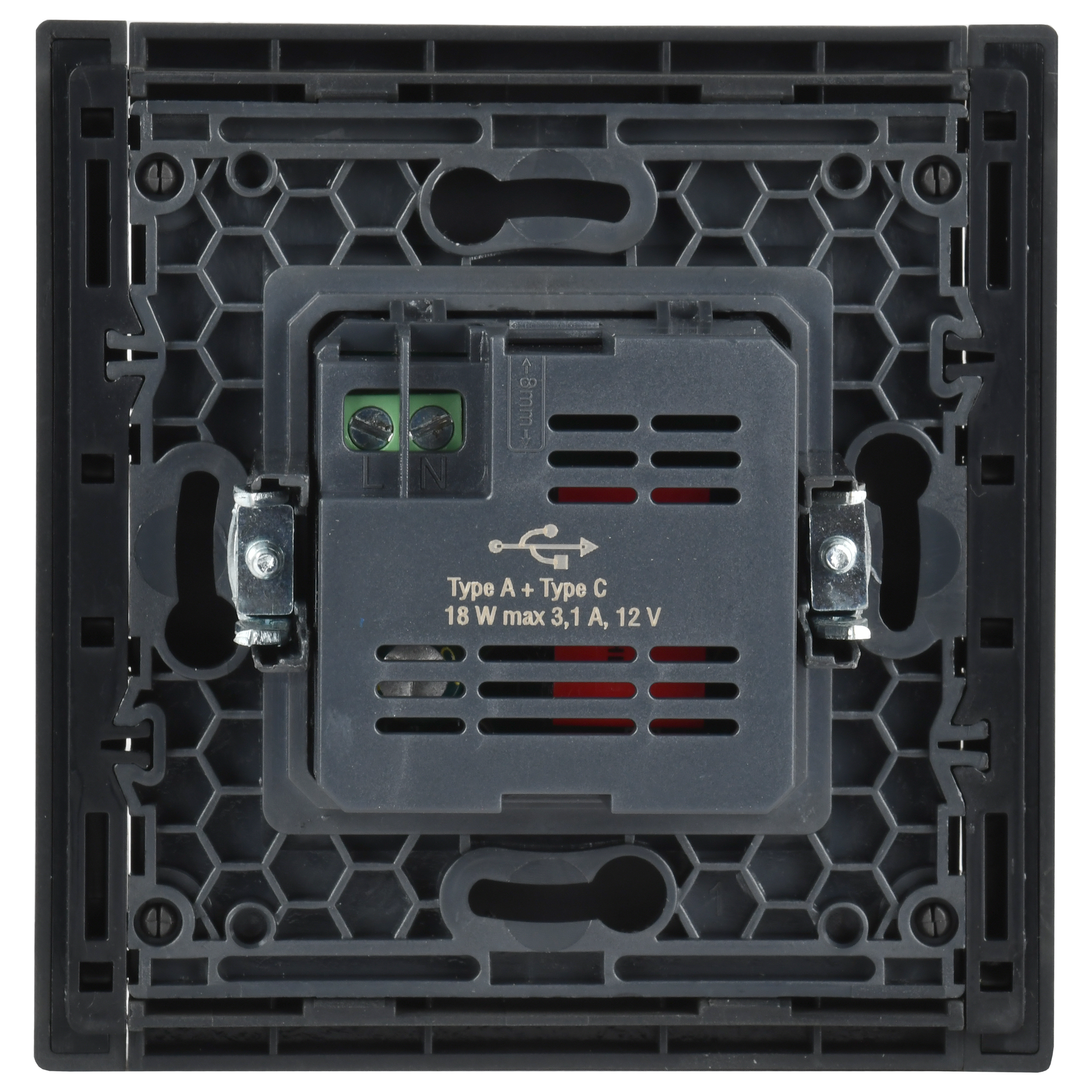 FORTE&PIANO Розетка USB A+C 18Вт FP351 серый ИЭК