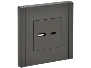 FORTE&PIANO Розетка USB A+C 18Вт FP351 серый ИЭК