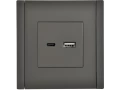 FORTE&PIANO Розетка USB A+C 18Вт FP351 серый ИЭК
