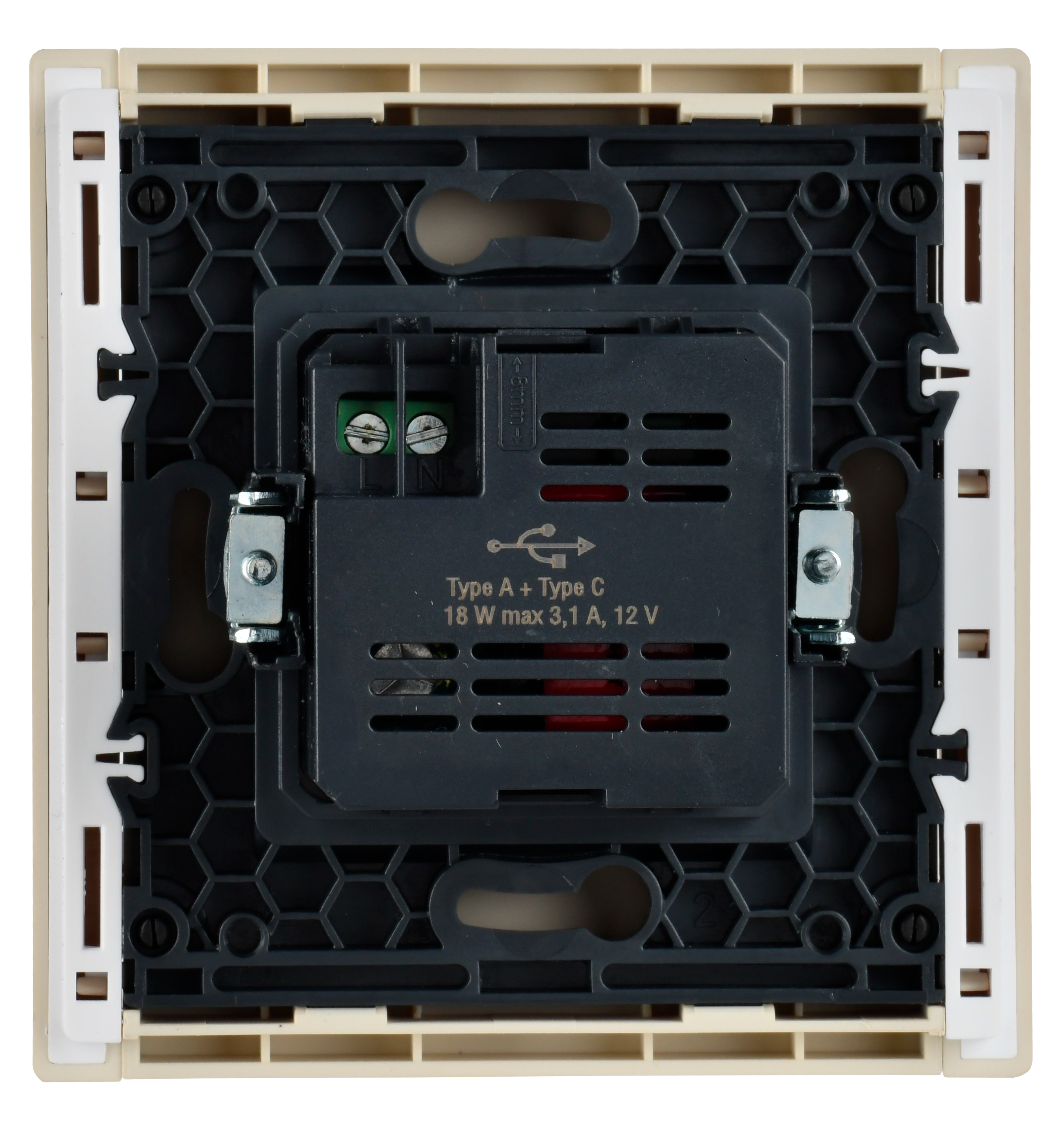 FORTE&PIANO Розетка USB A+C 18Вт FP451 ваниль ИЭК