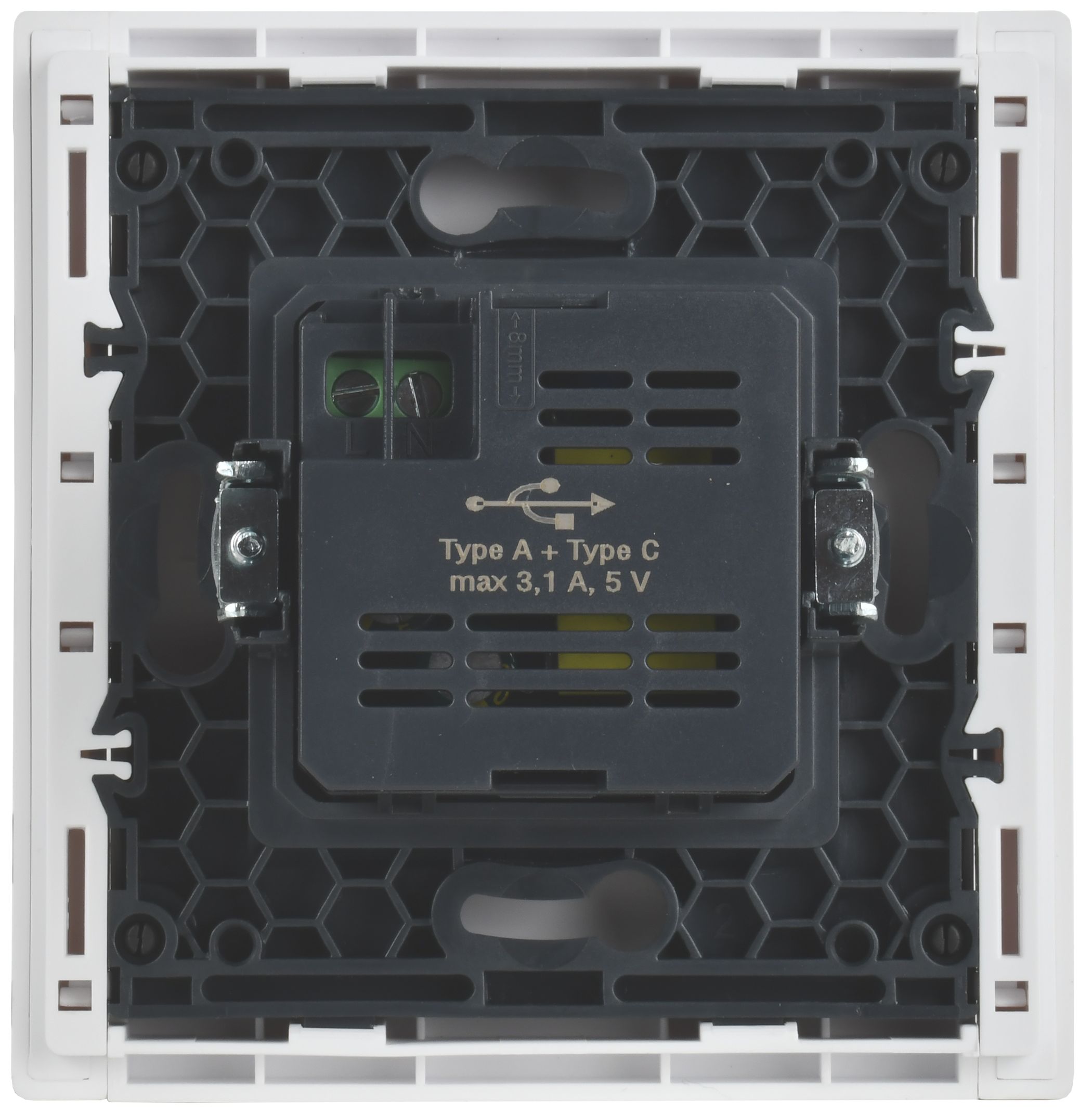 FORTE&PIANO Розетка USB A+C 3,1А FP250 белый IEK