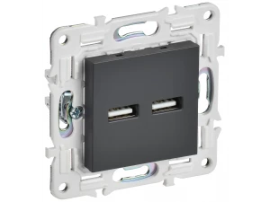 SKANDY Розетка USB A+A 3,1А SK-R15T титан IEK