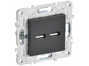 SKANDY Розетка USB A+A 3,1А SK-R15T титан IEK