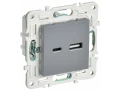 SKANDY Розетка USB A+C 3,1А SK-R14Gr серый IEK