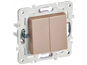 SKANDY Выключатель 2-клавишный проходной 10А SK-V05Sa песочный IEK