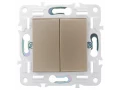 SKANDY Выключатель 2-клавишный проходной 10А SK-V05Sa песочный IEK