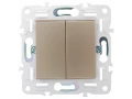 SKANDY Выключатель 2-клавишный проходной 10А SK-V05Sa песочный IEK