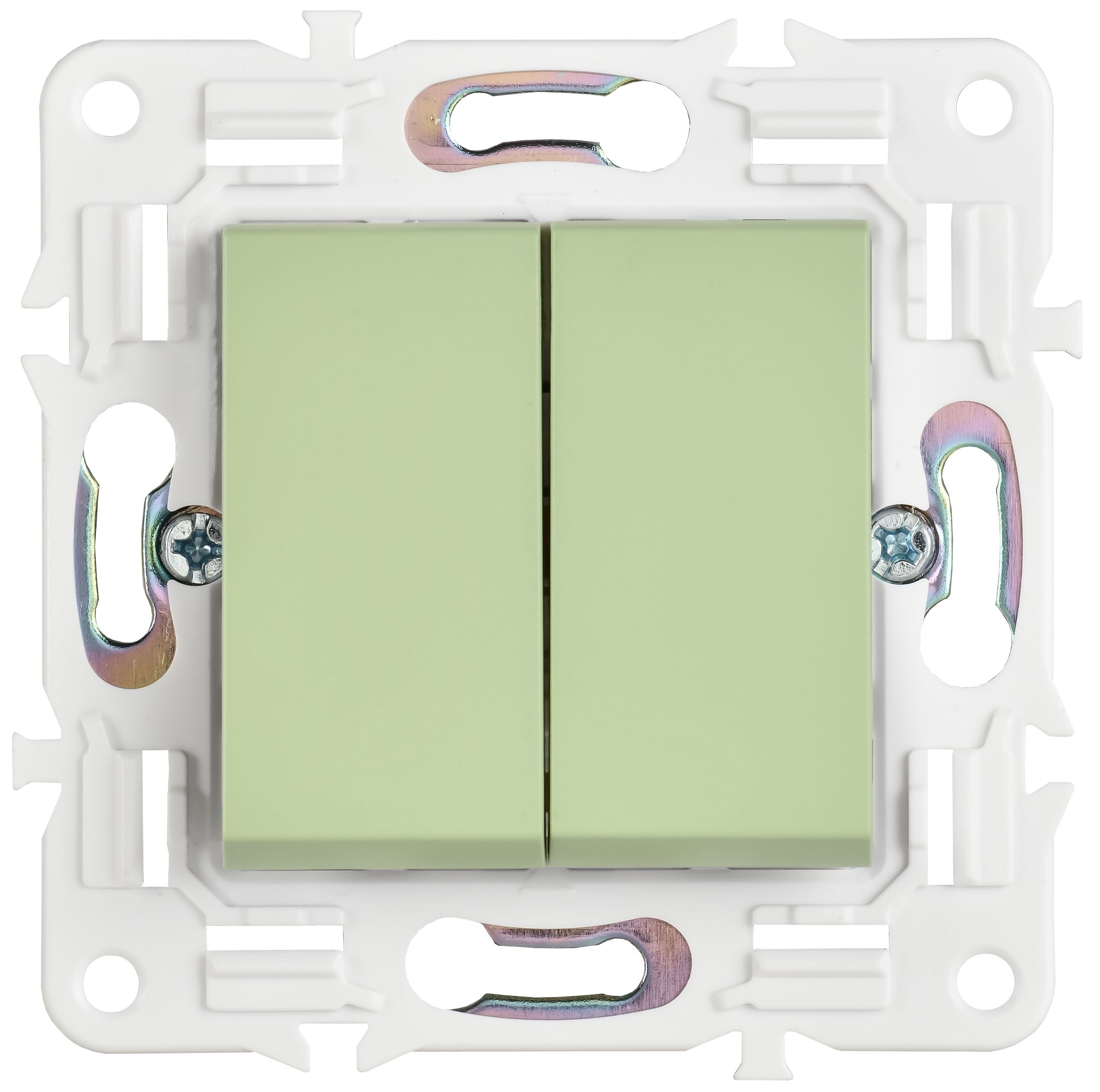 SKANDY Выключатель 2-клавишный проходной 10А SK-V05G мятный IEK