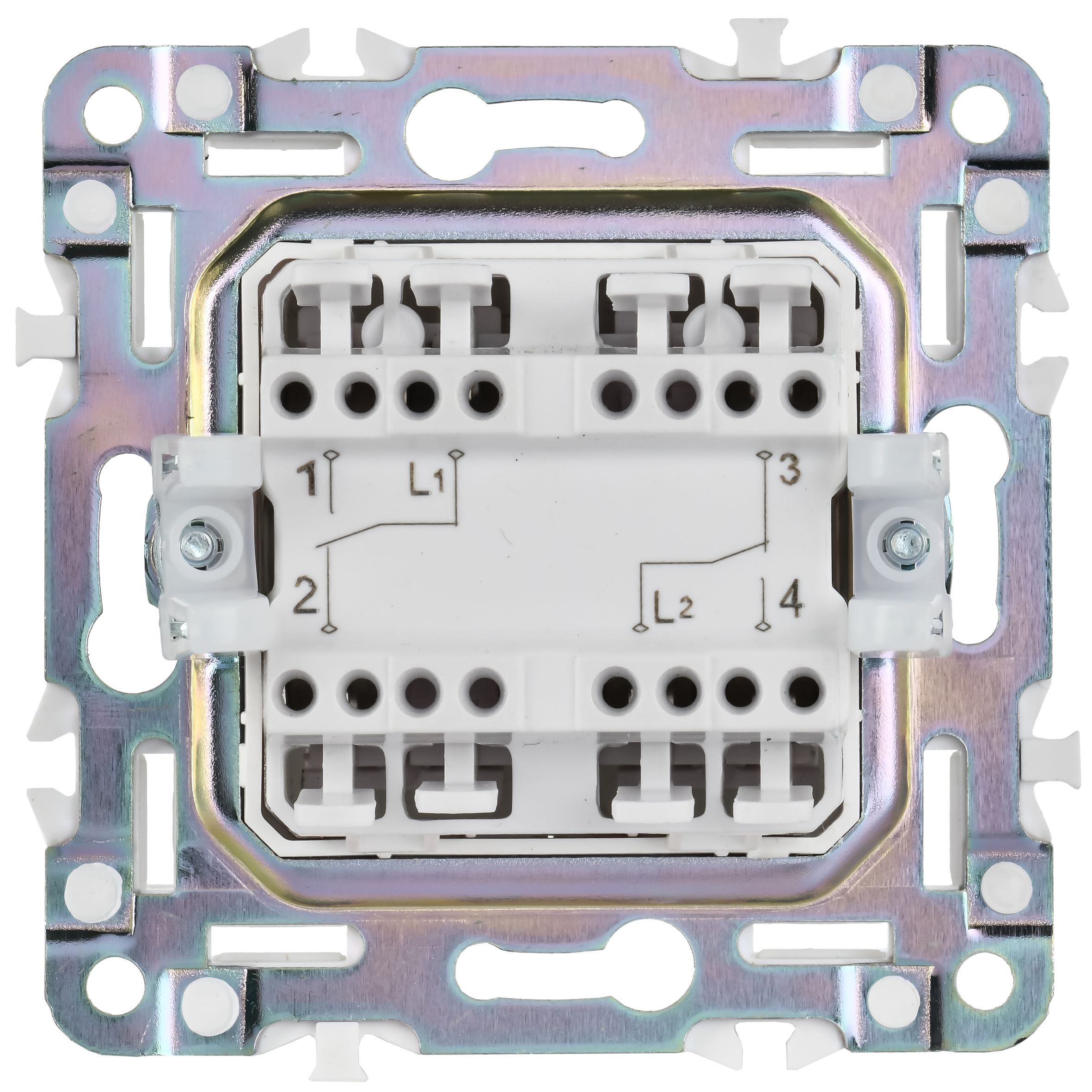 SKANDY Выключатель 2-клавишный проходной 10А SK-V05G мятный IEK