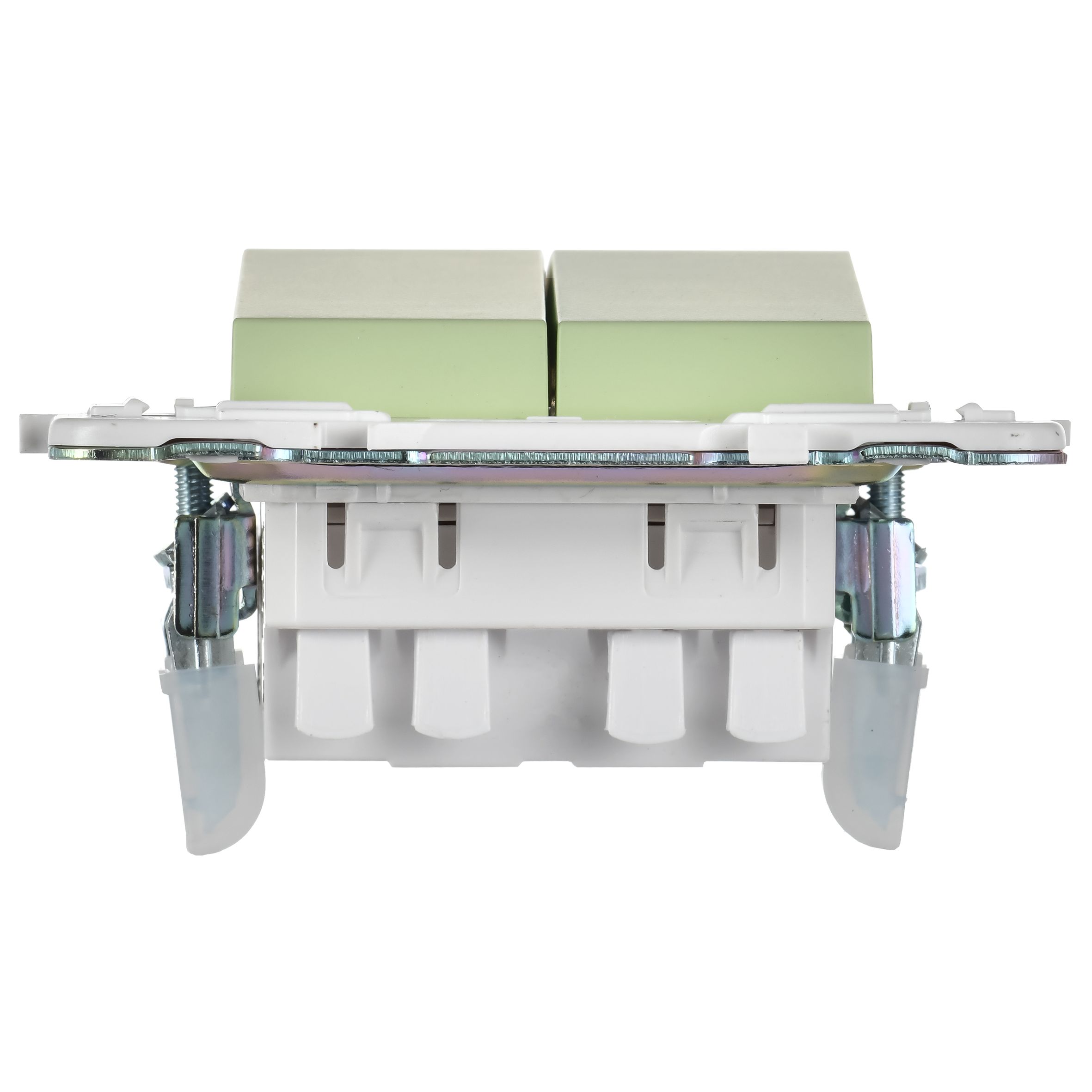 SKANDY Выключатель 2-клавишный проходной 10А SK-V05G мятный IEK