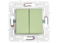 SKANDY Выключатель 2-клавишный проходной 10А SK-V05G мятный IEK