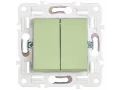 SKANDY Выключатель 2-клавишный 10А SK-V04G мятный IEK