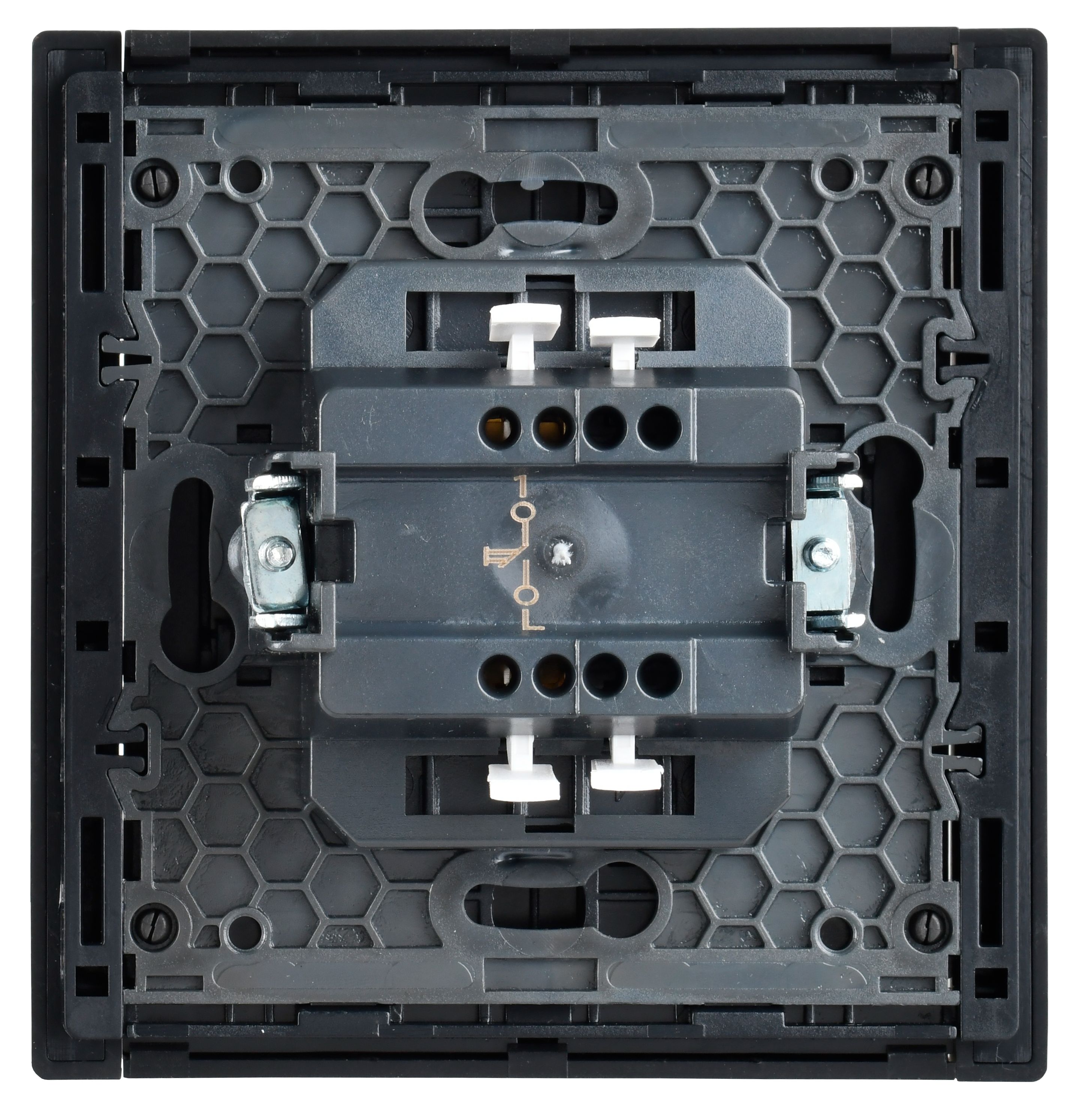 FORTE&PIANO Выключатель 1-клавишный самовозвратный 10А FP110 черный IEK