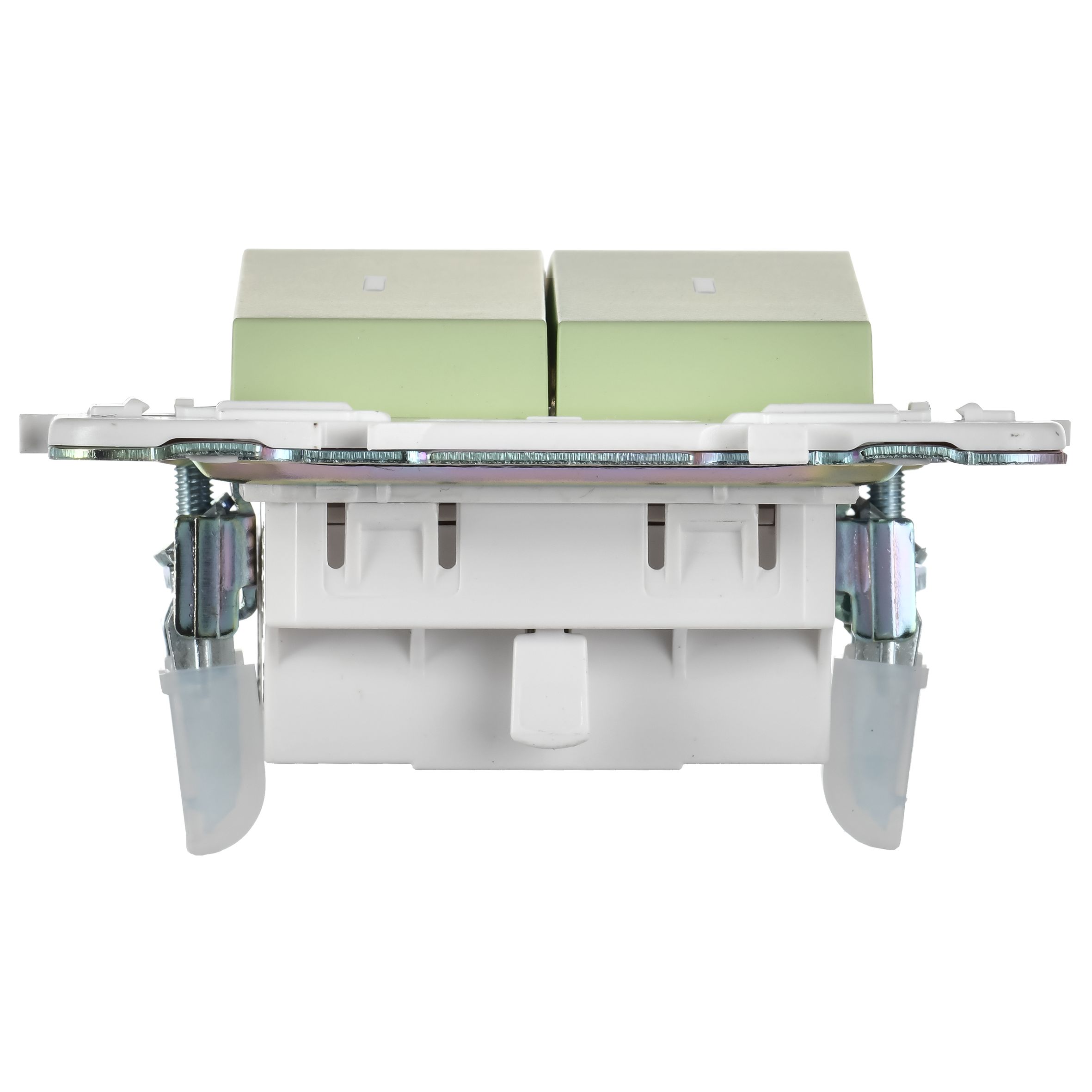 SKANDY Выключатель 2-клавишный с индикацией 10А SK-V09G мятный IEK