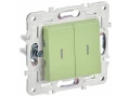 SKANDY Выключатель 2-клавишный с индикацией 10А SK-V09G мятный IEK