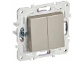 SKANDY Выключатель 2-клавишный 10А SK-V04Sh шампань IEK