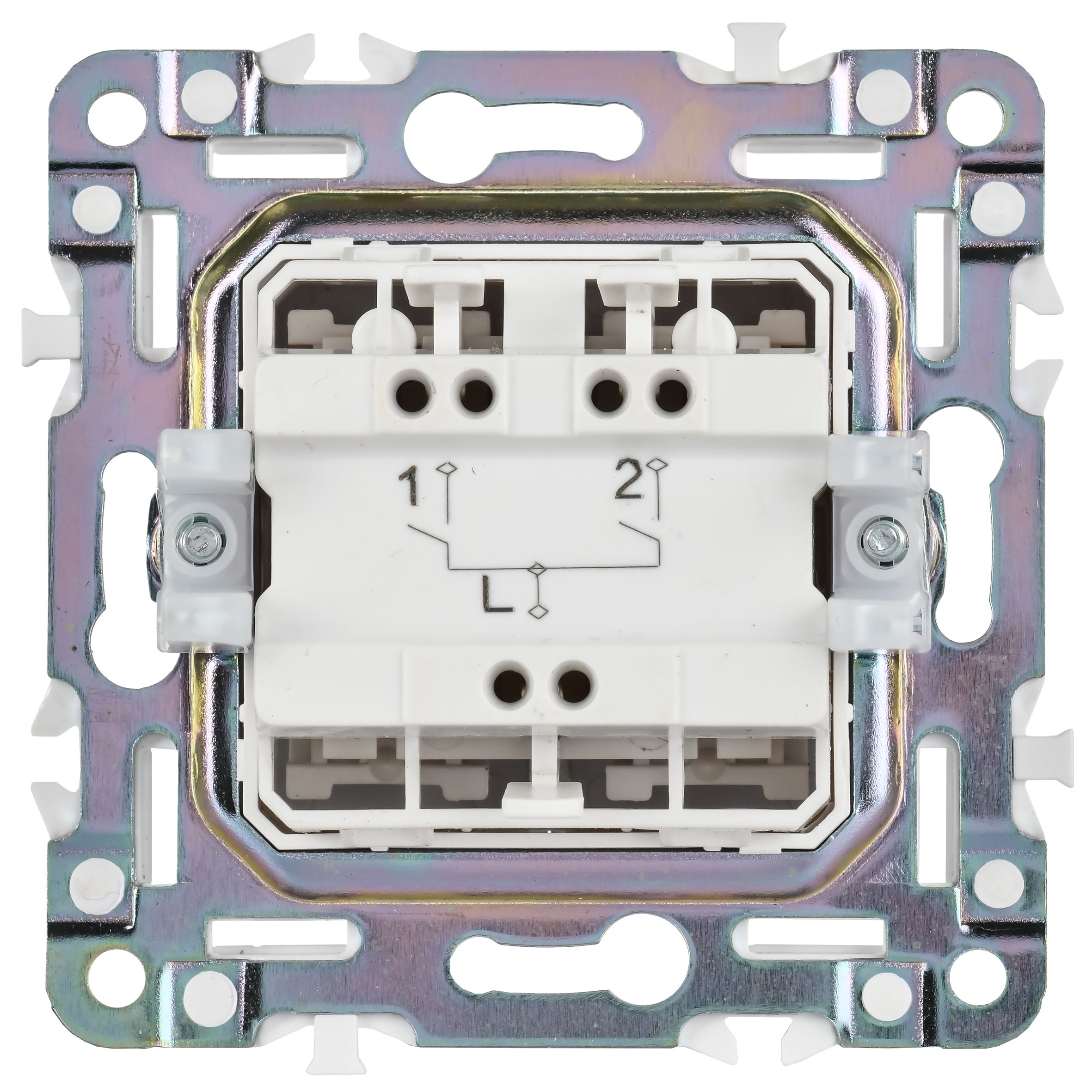 SKANDY Выключатель 2-клавишный 10А SK-V04Gr серый IEK