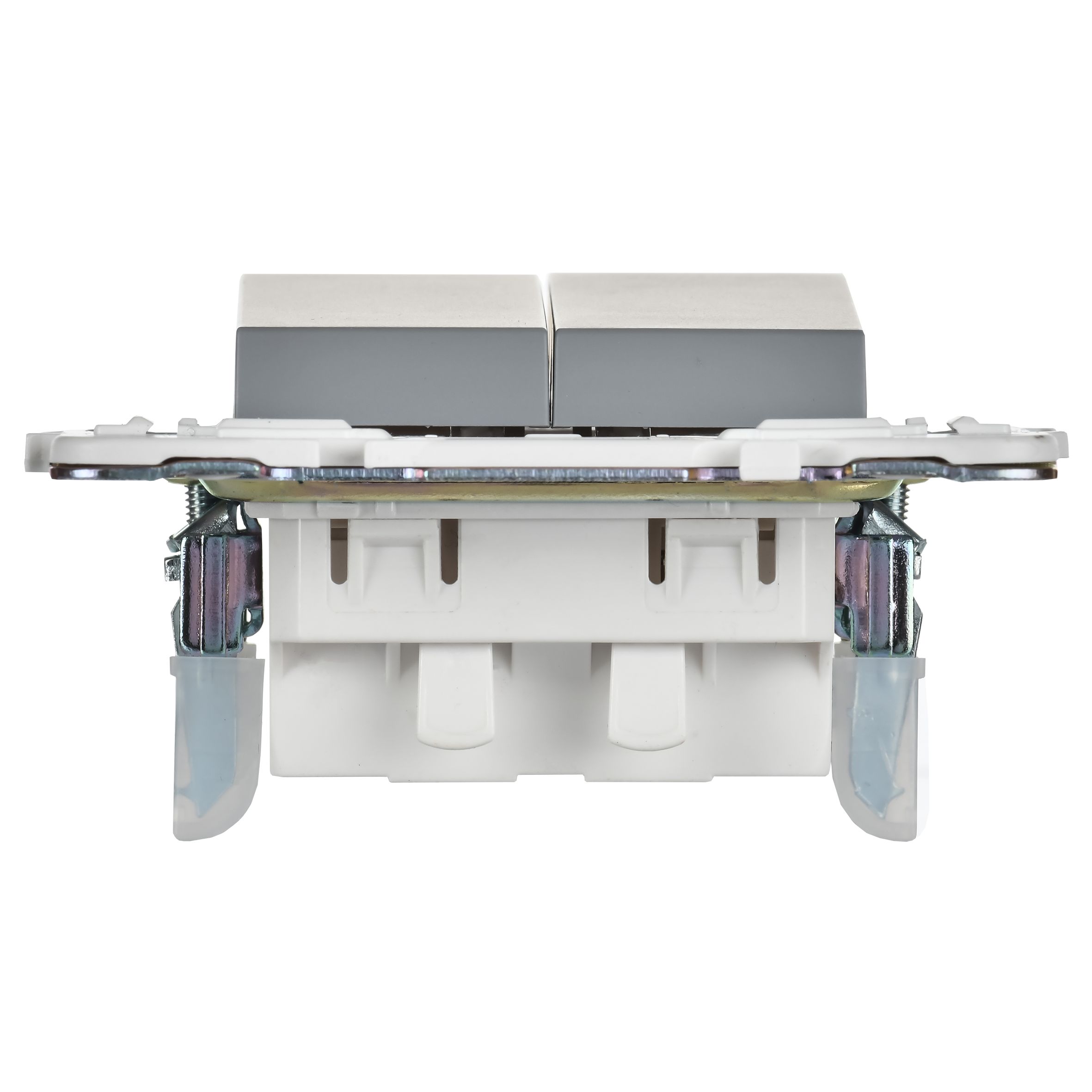 SKANDY Выключатель 2-клавишный 10А SK-V04Gr серый IEK