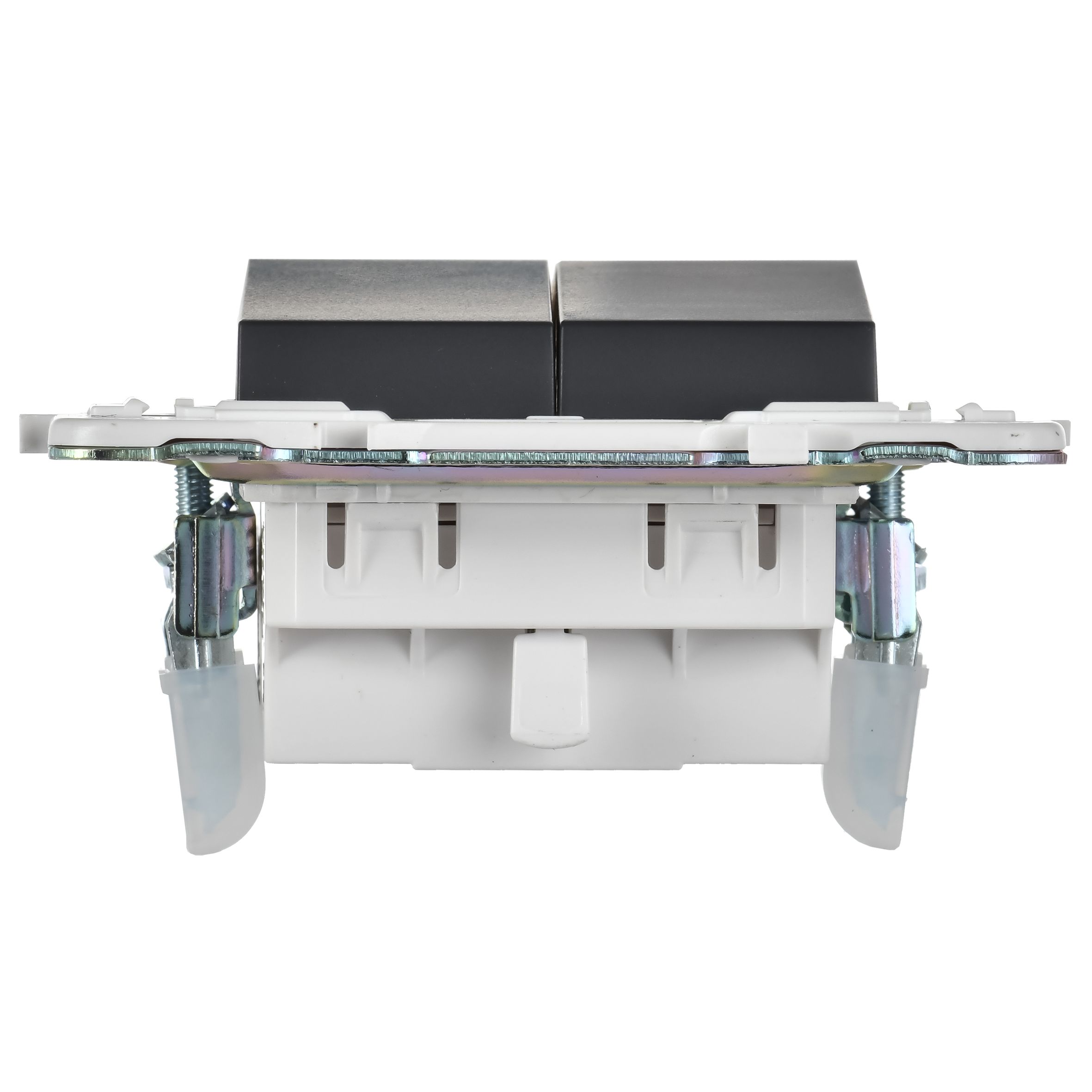 SKANDY Выключатель 2-клавишный 10А SK-V04T титан IEK