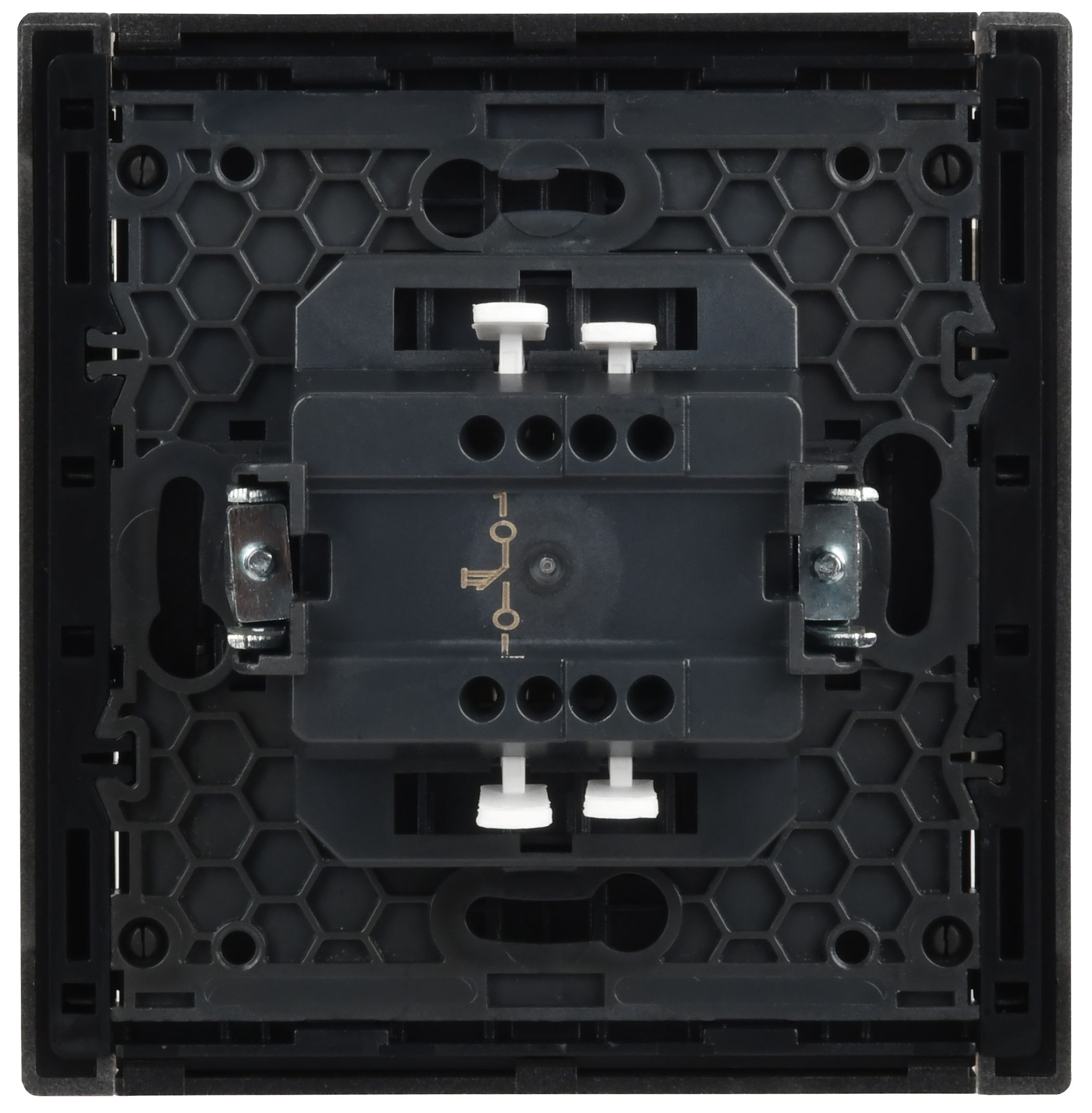 FORTE&PIANO Выключатель 1-клавишный самовозвратный 10А FP510 сталь IEK