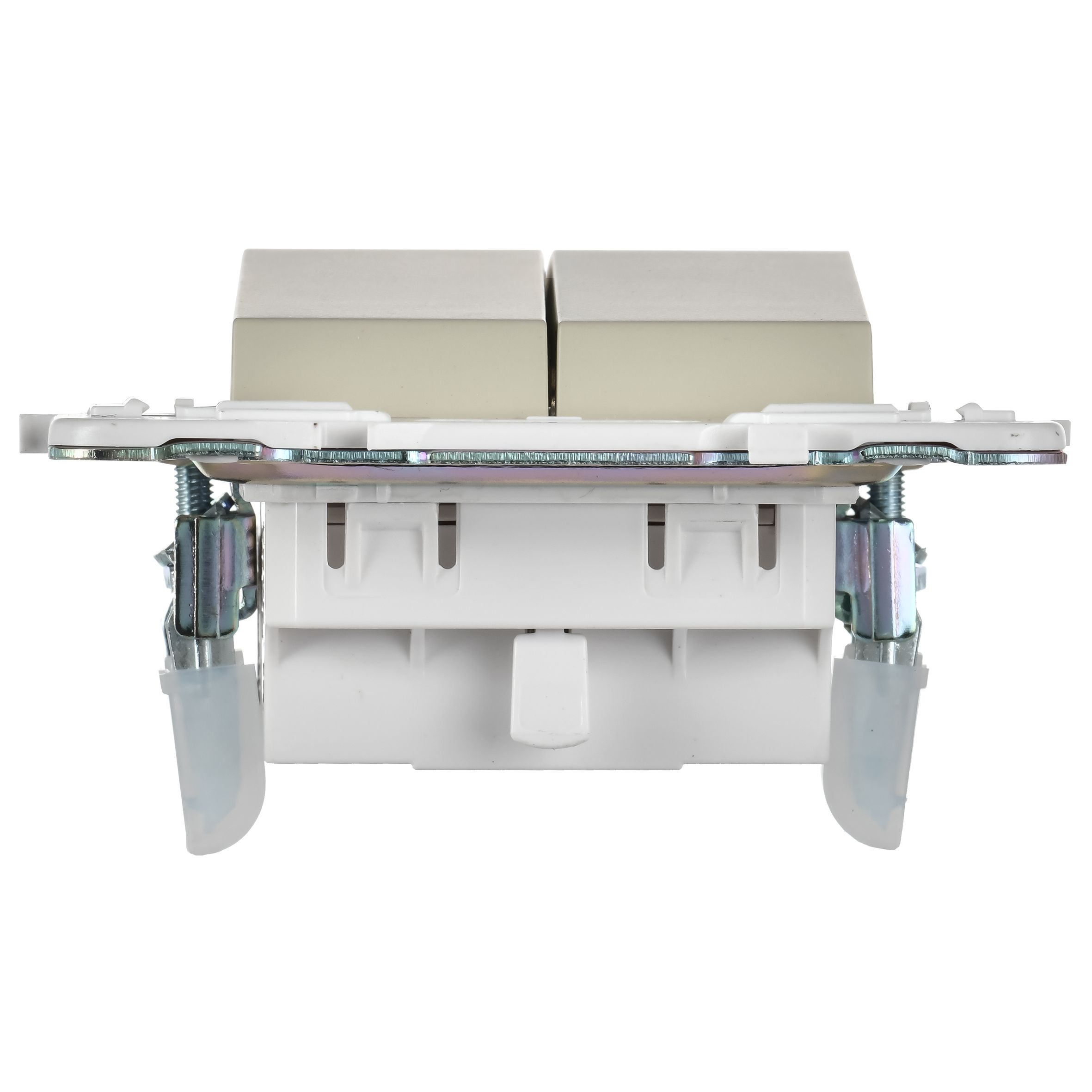 SKANDY Выключатель 2-клавишный 10А SK-V04B бежевый IEK