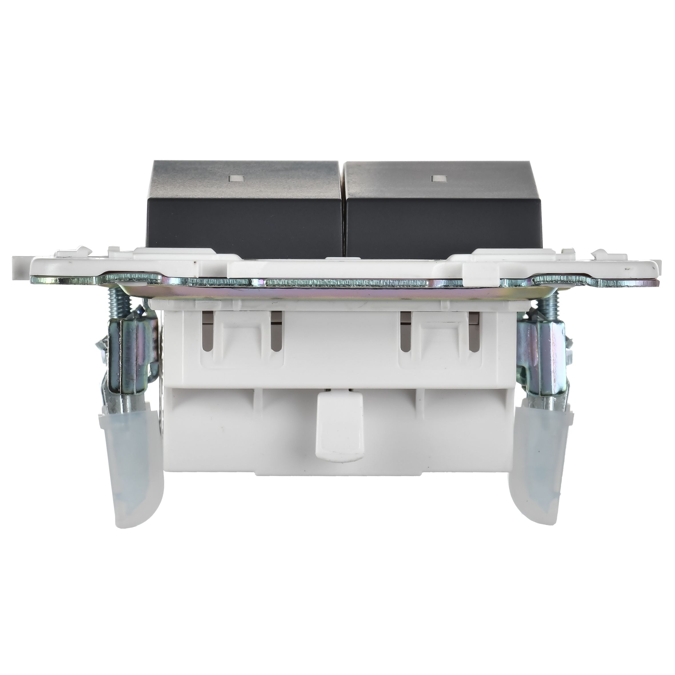 SKANDY Выключатель 2-клавишный с индикацией 10А SK-V09T титан IEK