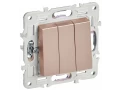 SKANDY Выключатель 3-клавишный 10А SK-V11Sa песочный IEK