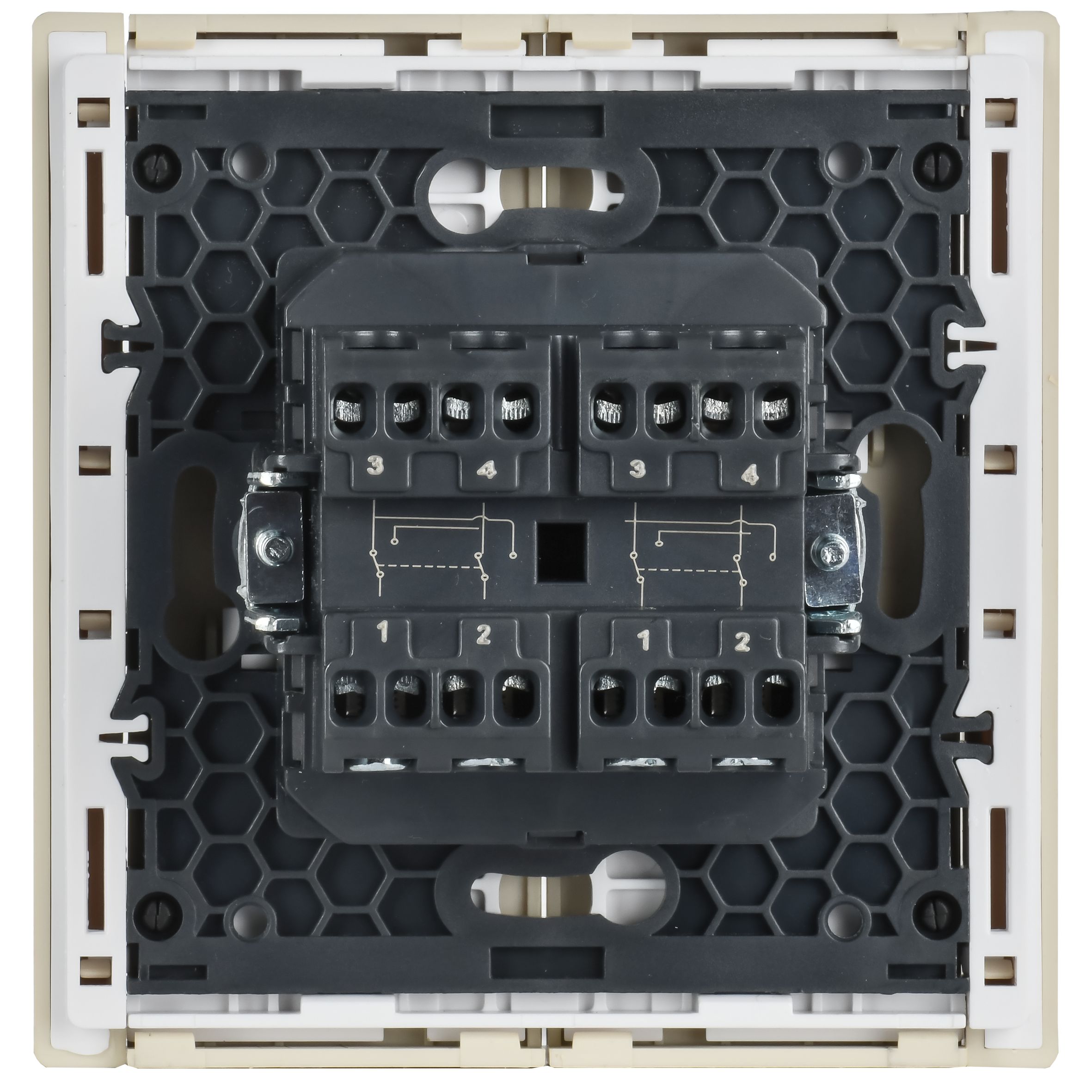 FORTE&PIANO Выключатель 2-клавишный перекрестный 10А FP409 ваниль ИЭК