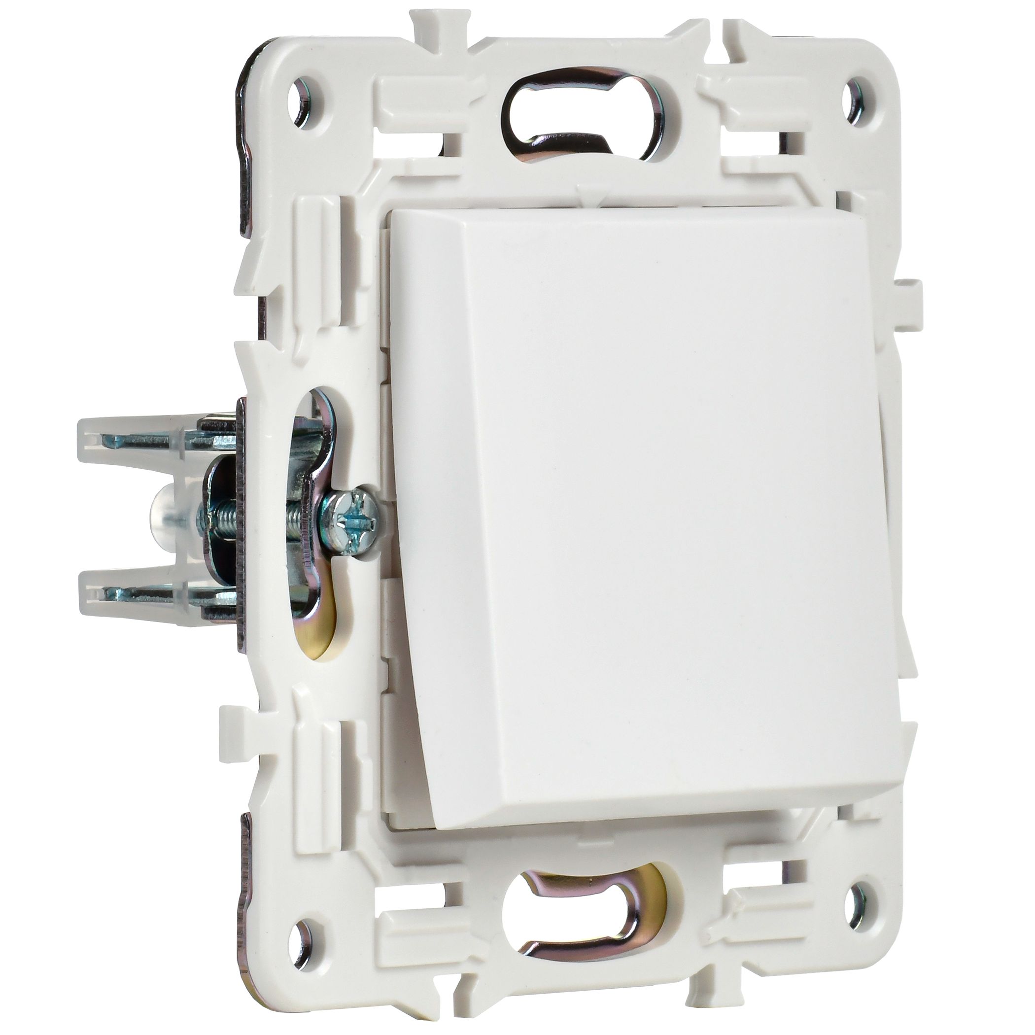 SKANDY Выключатель 1-клавишный кнопочный 10А SK-V14W арктический белый IEK