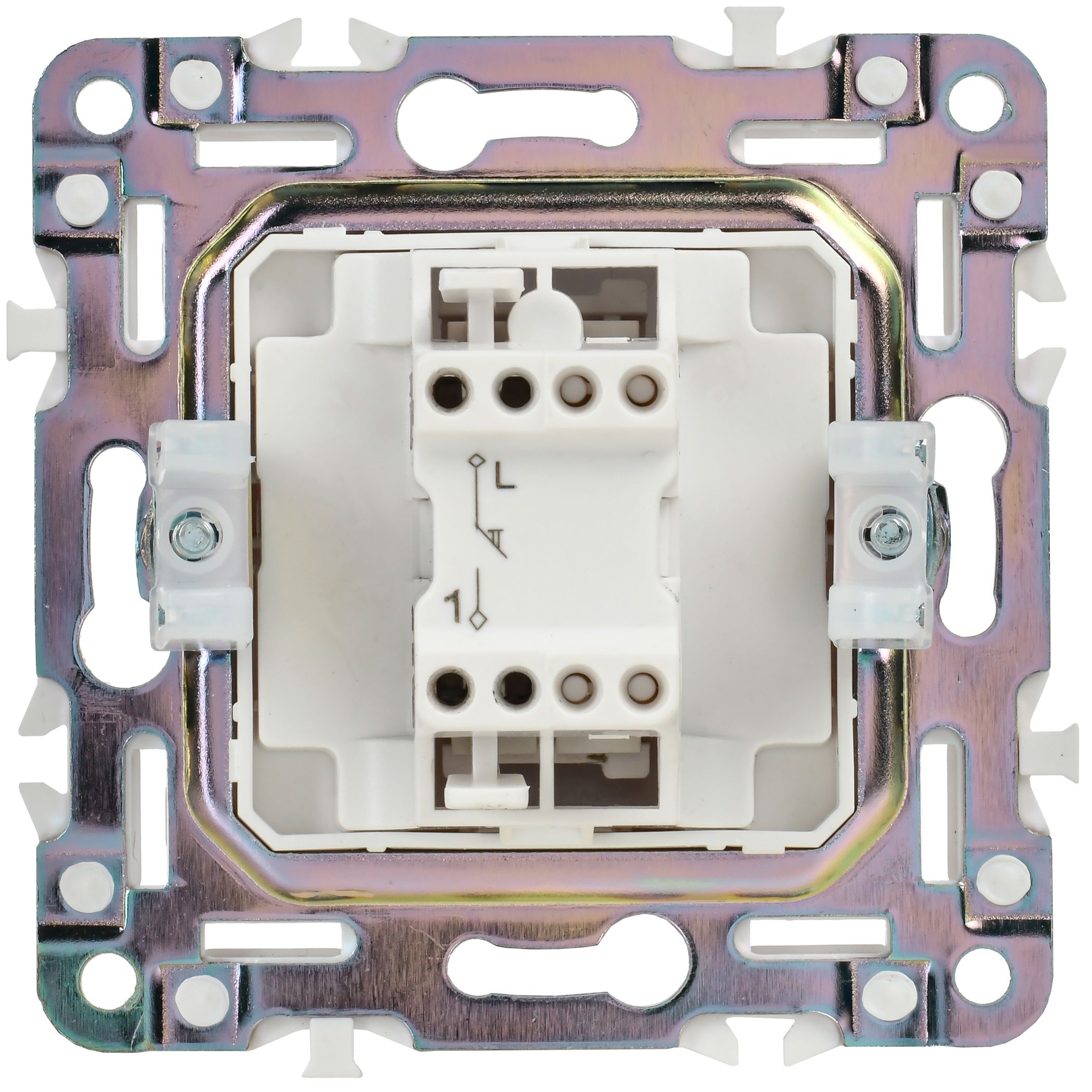 SKANDY Выключатель 1-клавишный кнопочный 10А SK-V14W арктический белый IEK