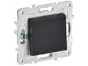 SKANDY Выключатель 1-клавишный кнопочный 10А SK-V14Bl черный IEK