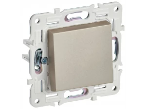 SKANDY Выключатель 1-клавишный кнопочный 10А SK-V14Sh шампань IEK