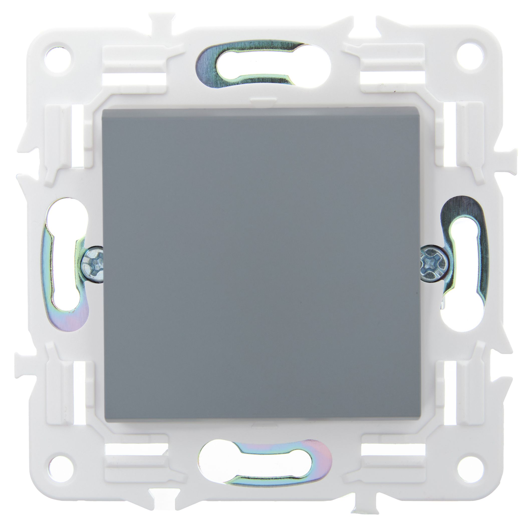 SKANDY Выключатель 1-клавишный кнопочный 10А SK-V14Gr серый IEK