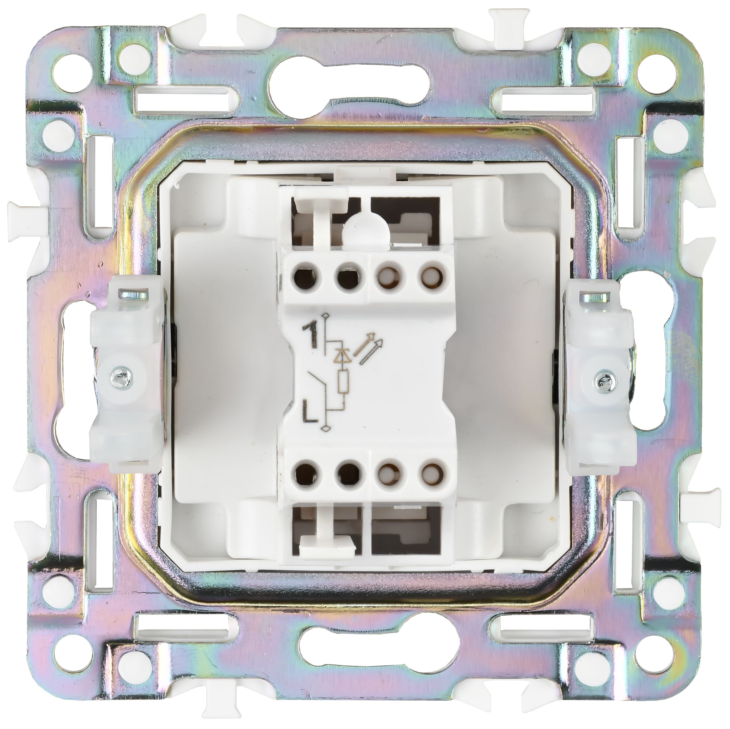 SKANDY Выключатель 1-клавишный кнопочный 10А SK-V14G мятный IEK