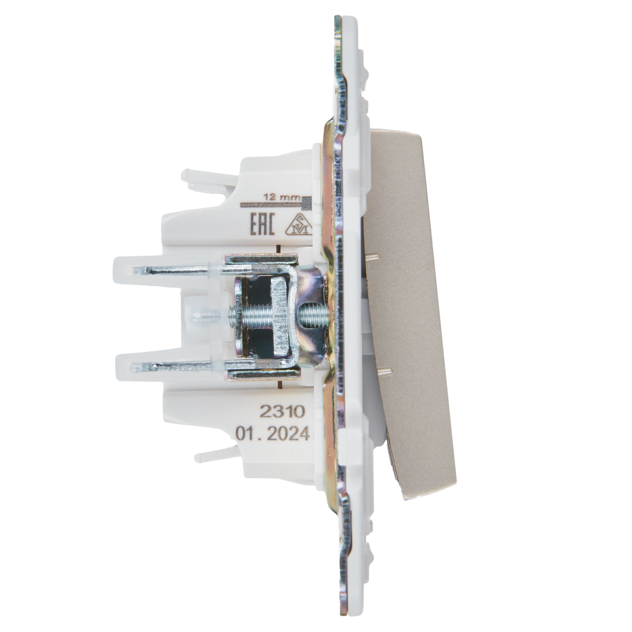 SKANDY Выключатель 3-клавишный 10А SK-V11Sh шампань IEK