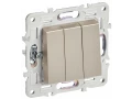 SKANDY Выключатель 3-клавишный 10А SK-V11Sh шампань IEK