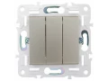 SKANDY Выключатель 3-клавишный 10А SK-V11Sh шампань IEK