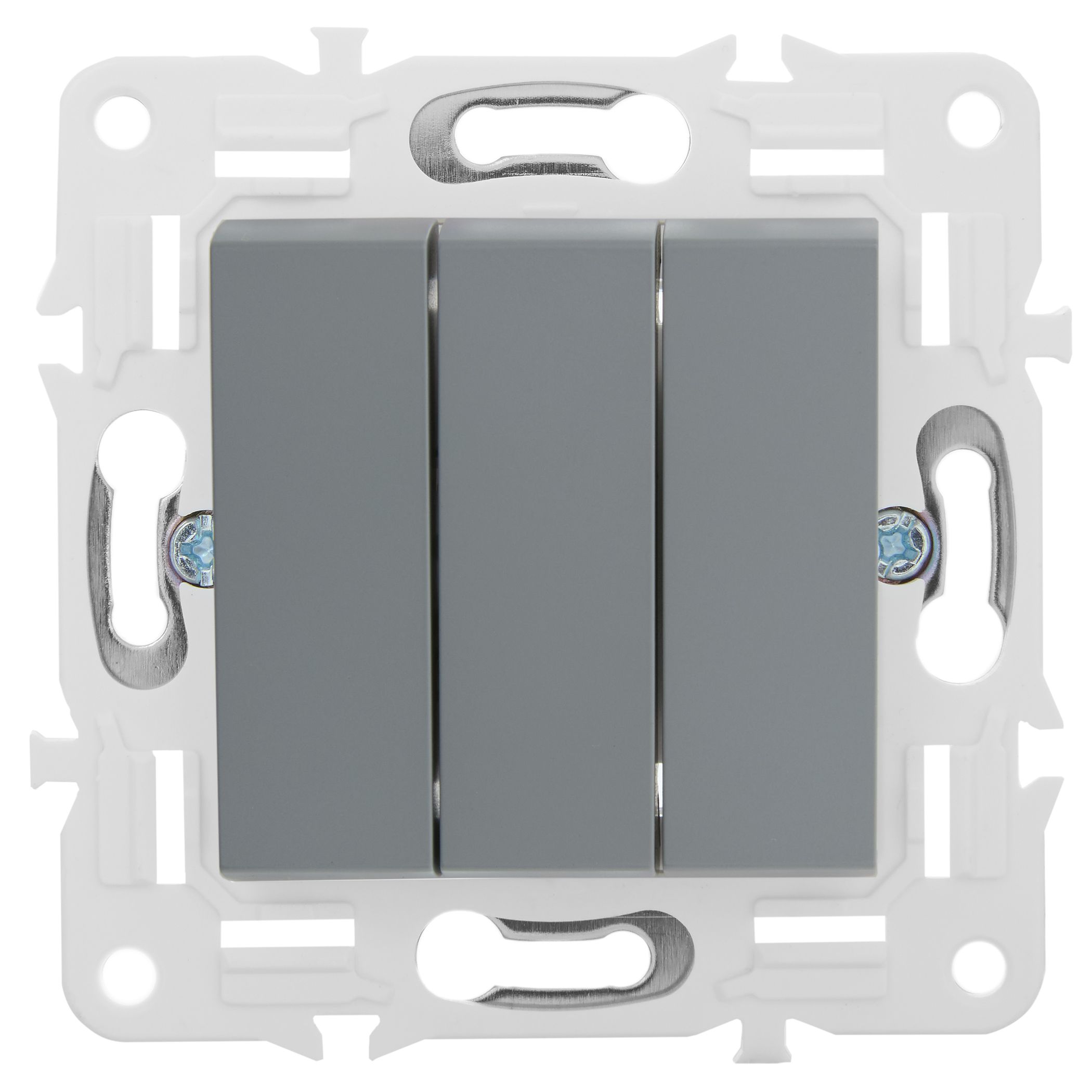 SKANDY Выключатель 3-клавишный 10А SK-V11Gr серый IEK