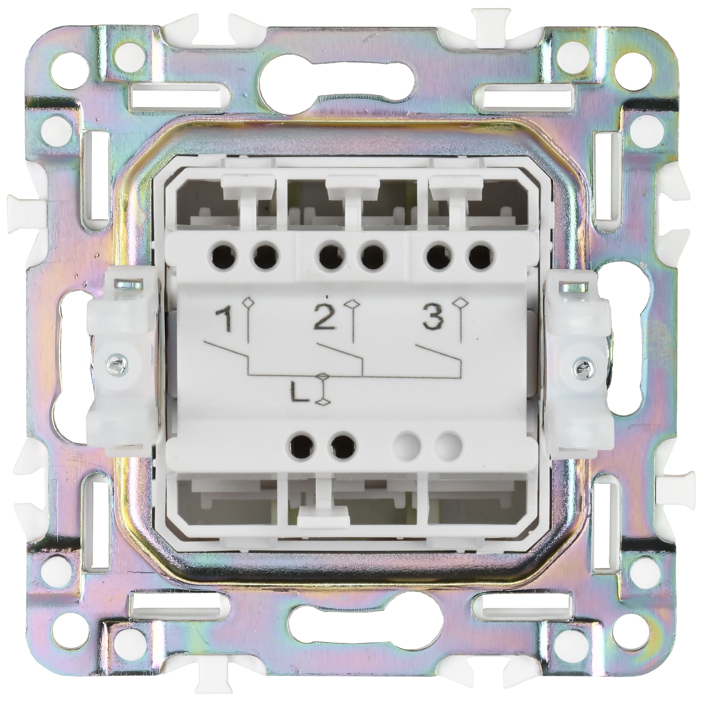 SKANDY Выключатель 3-клавишный 10А SK-V11T титан IEK