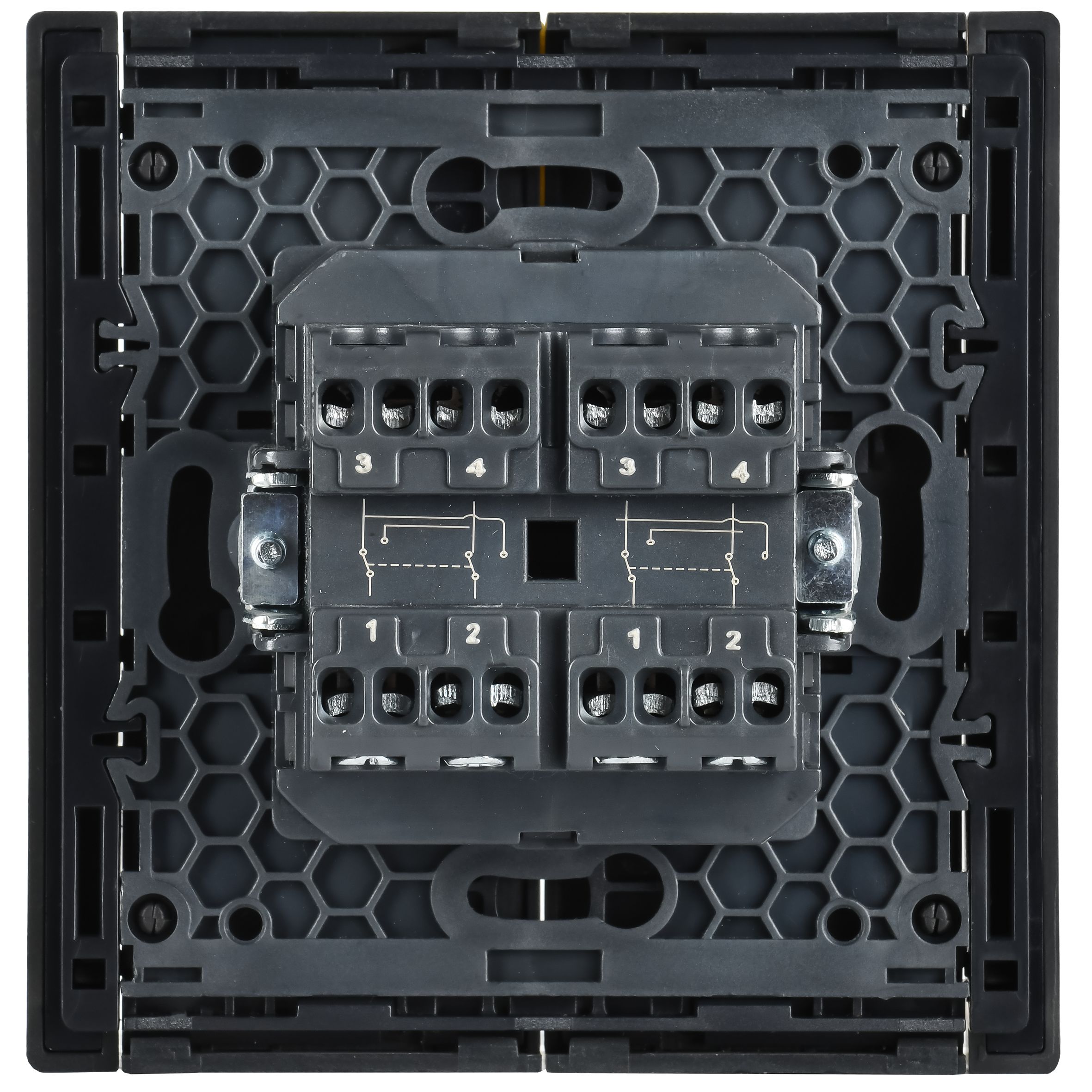 FORTE&PIANO Выключатель 2-клавишный перекрестный 10А FP309 серый ИЭК