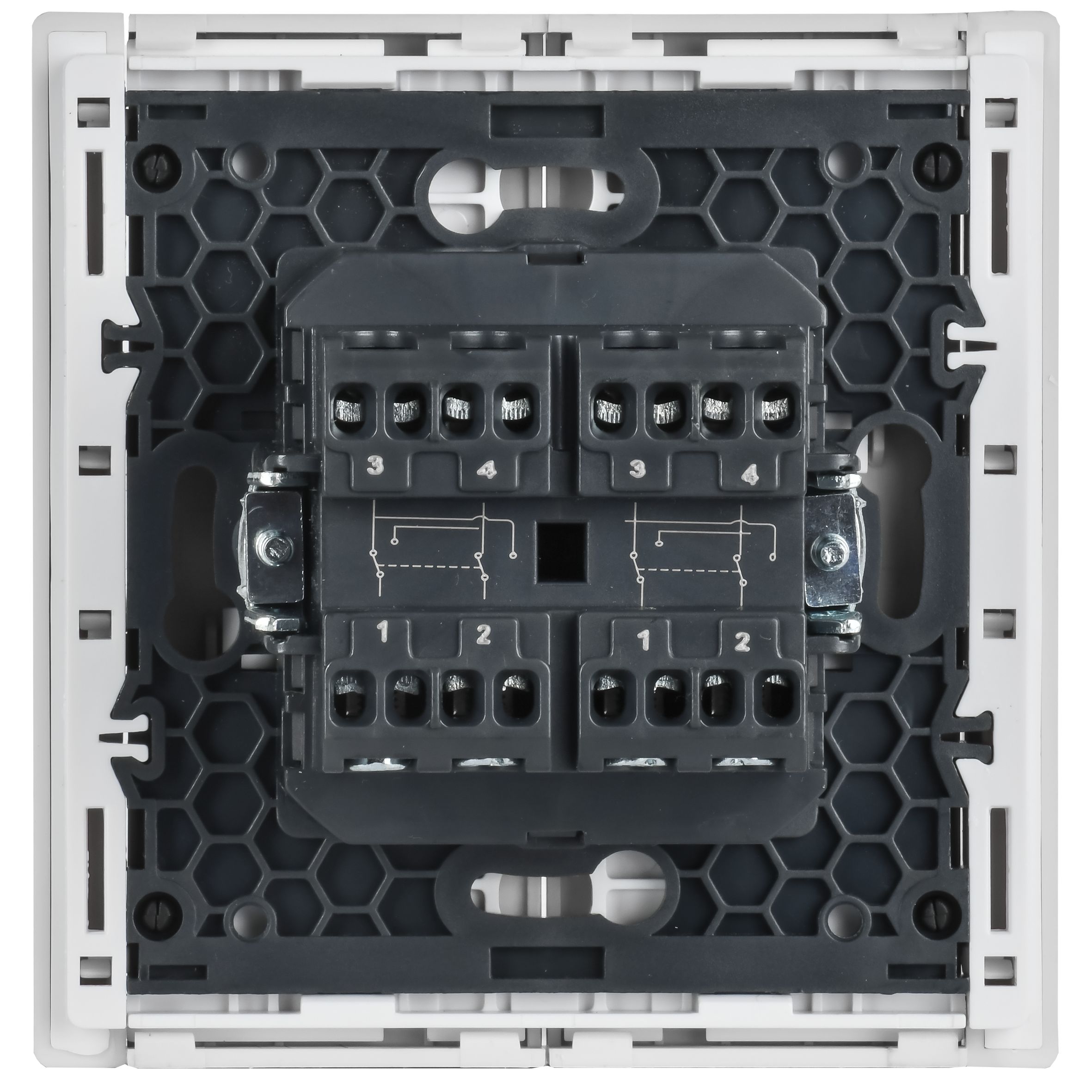 FORTE&PIANO Выключатель 2-клавишный перекрестный 10А FP209 белый ИЭК