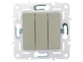 SKANDY Выключатель 3-клавишный 10А SK-V11B бежевый IEK
