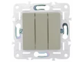 SKANDY Выключатель 3-клавишный 10А SK-V11B бежевый IEK
