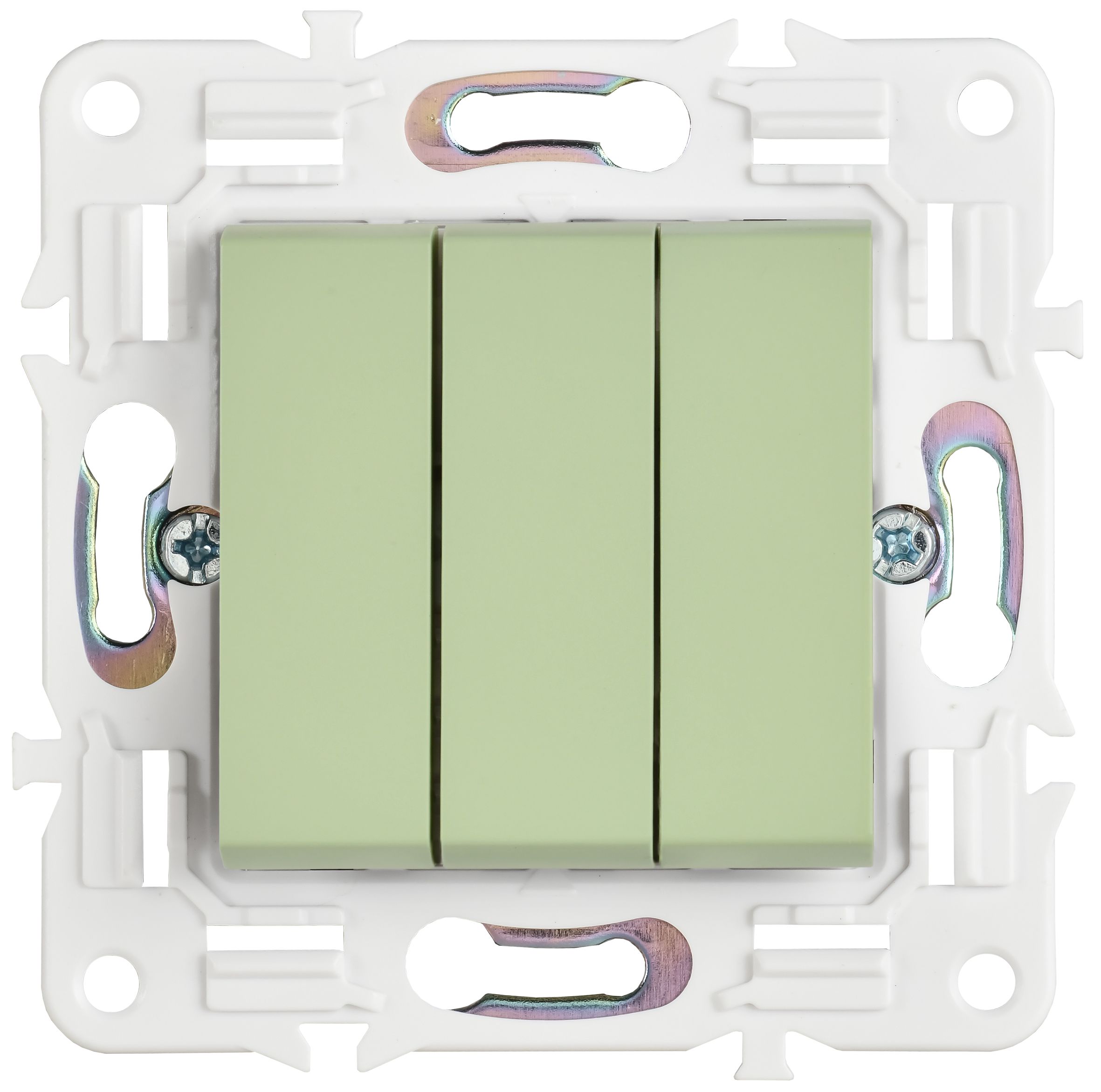 SKANDY Выключатель 3-клавишный 10А SK-V11G мятный IEK