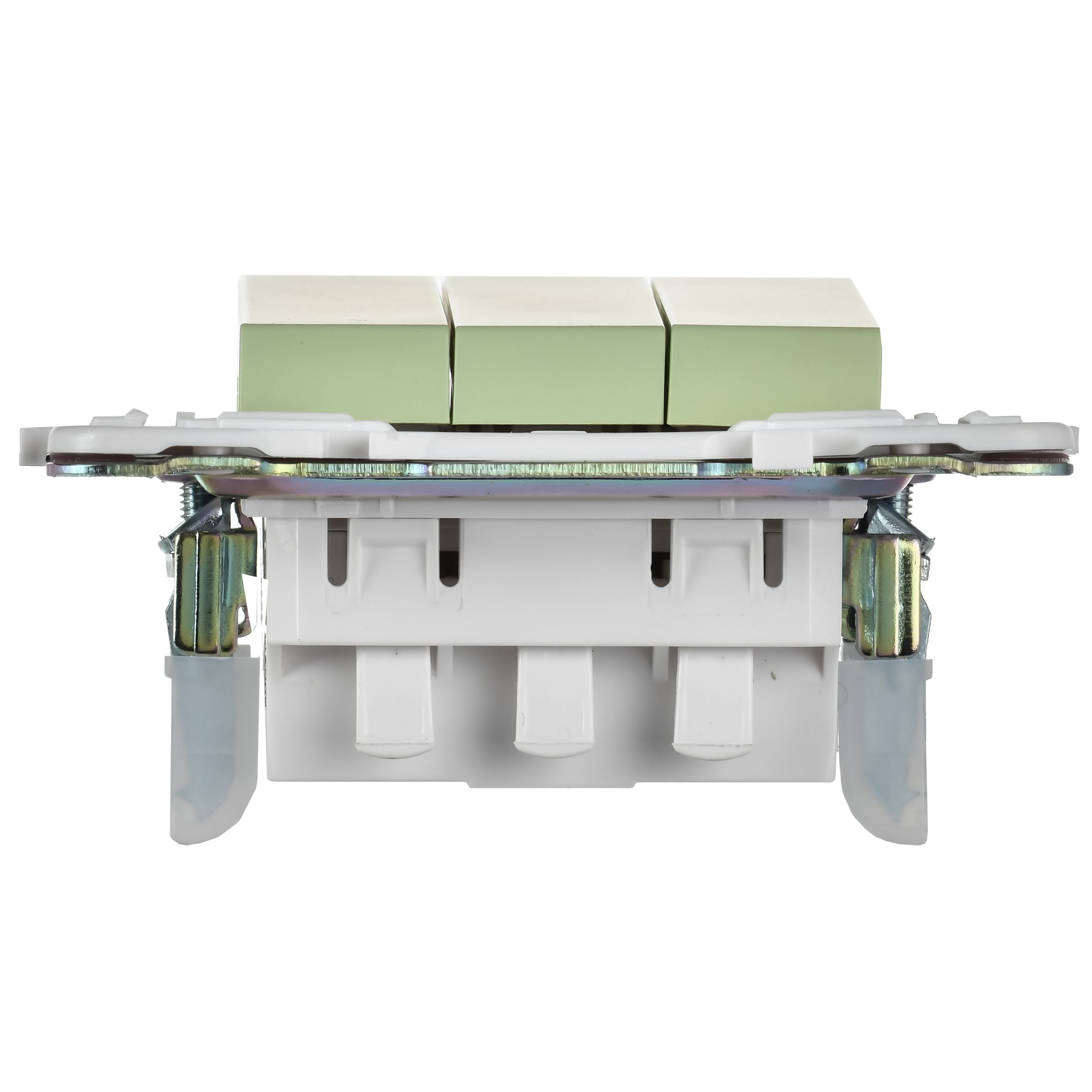 SKANDY Выключатель 3-клавишный 10А SK-V11G мятный IEK