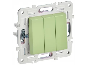 SKANDY Выключатель 3-клавишный 10А SK-V11G мятный IEK