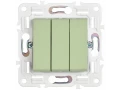 SKANDY Выключатель 3-клавишный 10А SK-V11G мятный IEK