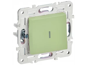 SKANDY Выключатель 1-клавишный проходной с индикацией 10А SK-V08G мятный IEK
