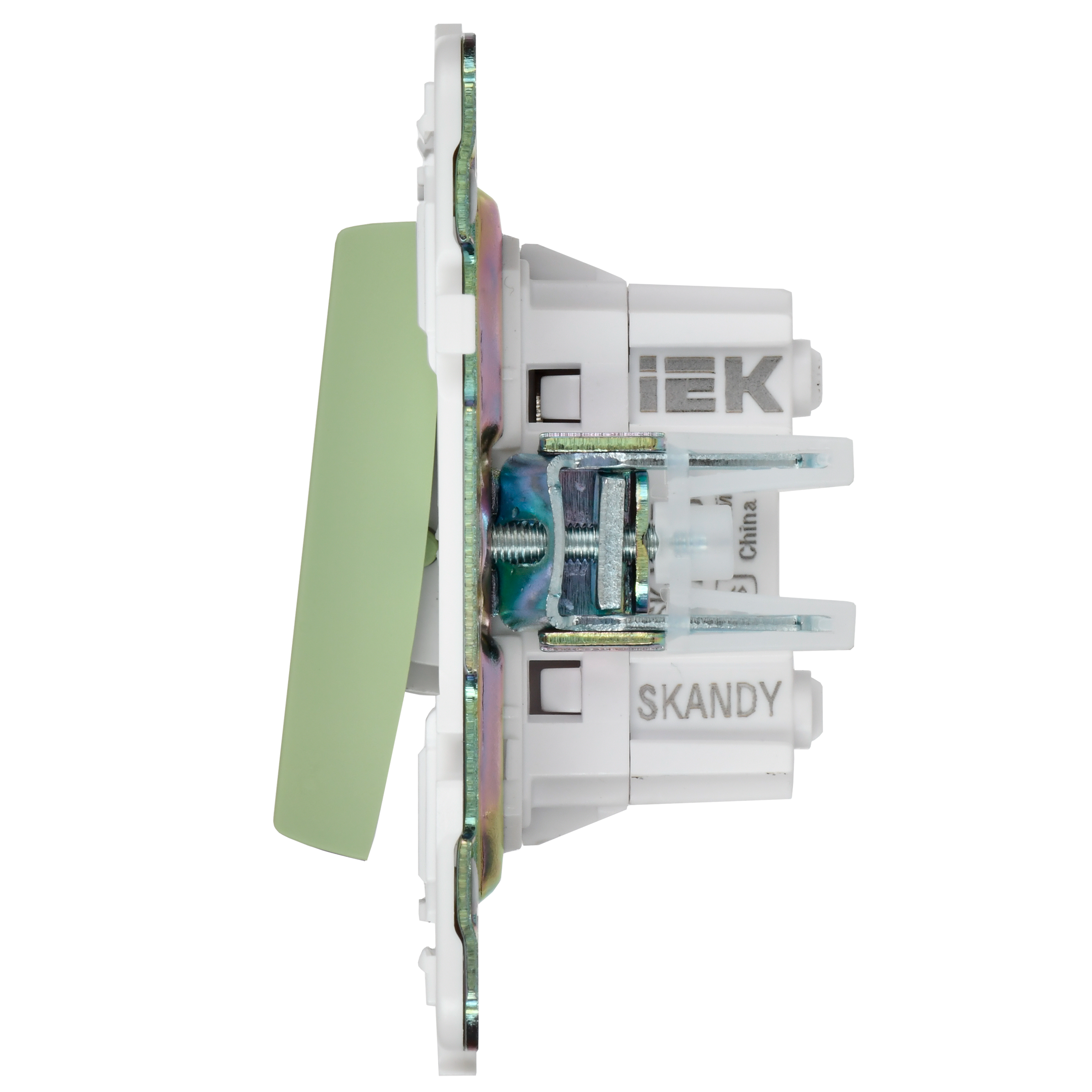SKANDY Выключатель 2-клавишный перекрестный 10А SK-V06G мятный IEK