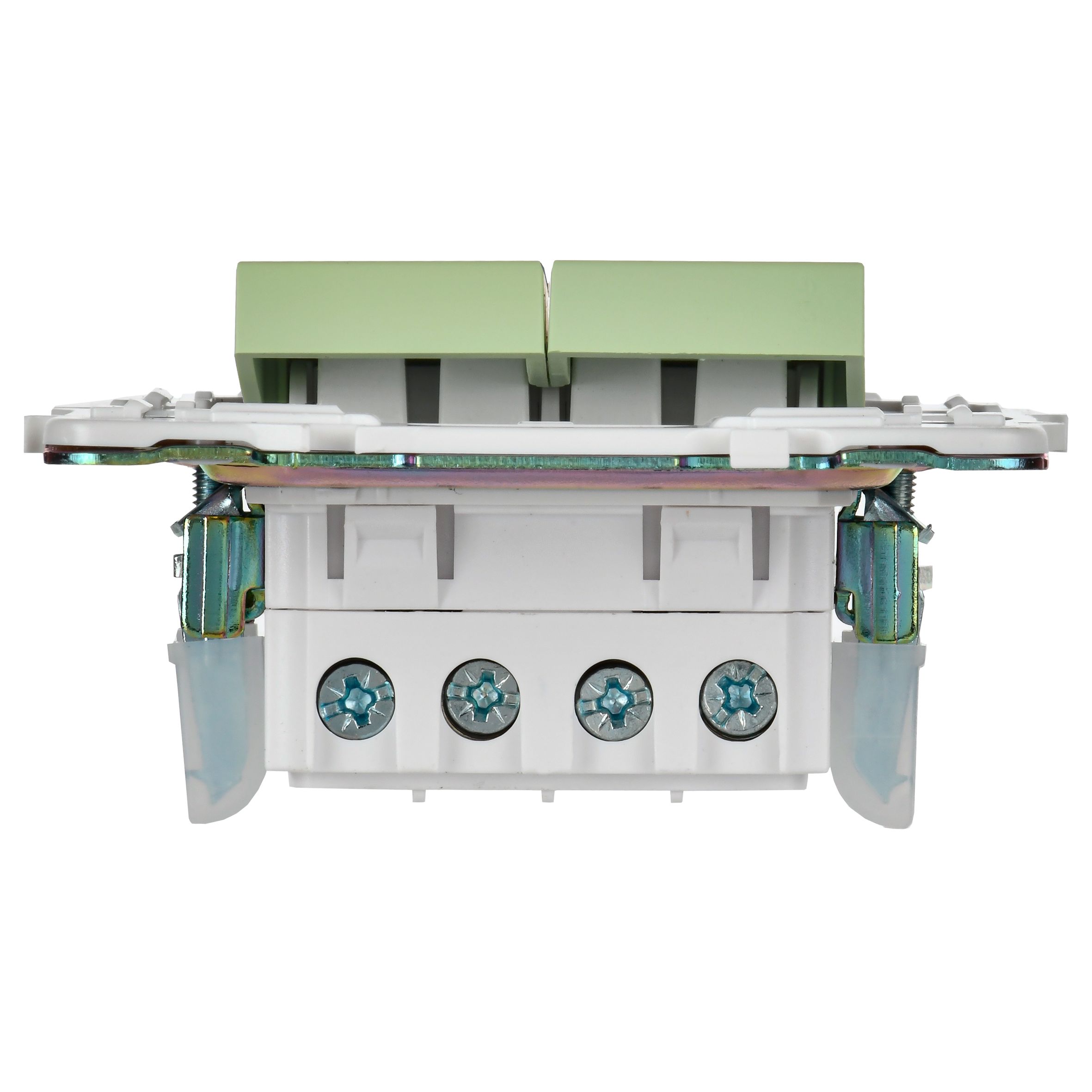 SKANDY Выключатель 2-клавишный перекрестный 10А SK-V06G мятный IEK